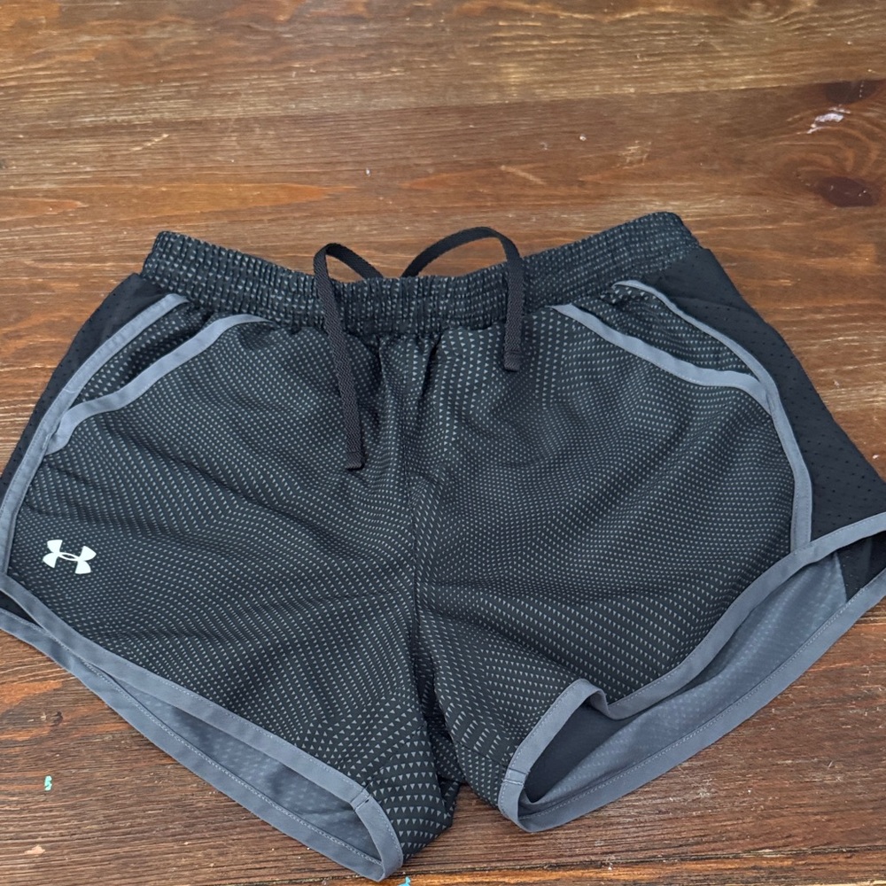 Under Armour Black Women's Athletic Shorts with Gray Trim
